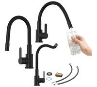 Kitchen Tap Granitan Grado Flexible Spout Faucet Black