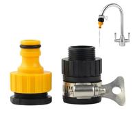 Kitchen Tap Hose Connector,Hose Attachment for Kitchen Tap,12-16mm Universal T-ap Connector,Detachable Hoses Adapter,Easy to Install,Garden Irrigation,Car Washing,for Bathroom Indoor and Outdoor Use