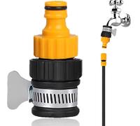 Kitchen Tap Hose Connector, Universal Tap Adapter for Hose with Adjustable Collar, 12-16mm Outdoor Tap Connector for Garden, Bathroom & Indoor Use