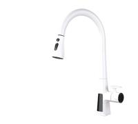 Kitchen Tap Kitchen Sink Intelligent Sensor Digital Display Pull-Out Faucet Non-Contact Switch Cold and Hot Three-Mode Outlet Basin Faucet