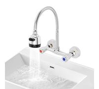 Kitchen Tap, Kitchen Sink Mixer Taps with Pull Down Sprayer, Stainless Steel High Arc Single Handle Kitchen Sink Tap for Pot Filler, 2 Spray Modes