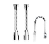 Kitchen Tap Spray Head, 2 Pieces Kitchen Tap Extension, 16 cm 360° Swivel Faucet Extender Water Saving Taps Extender with Universal Taps Adapter for Kitchens Sink Bathroom and Toilet