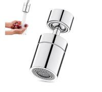 Kitchen Tap Spray Head, 360° Swivel Dual Mode Aerator | Tap Aerator with 22mm Metric Thread Adapter, Water-Saving Faucet Attachment for Sink Cleaning, Rinsing