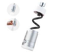 Kitchen Tap Spray Head, 360° Swivel Spout Kitchen Sink Tap, Tap Extender for Kitchen Sink, Tap Aerator with 2 Functions Modes, Kitchen Tap Aerator, Universal Tap Adapter Attachment（Silver）