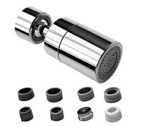 Kitchen Tap Spray Head, 360° Swivel Spout Kitchen Sink Tap with 2-Mode Water Output, Universal Tap Adapter Set, Anti-Rust Replacement Tap Sprayer for Kitchen Sink Cleaning & Splash Control