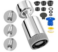 Kitchen Tap Spray Head, Tap Spray Head with 3 Functions Modes, 360° Rotatable Kitchen Sink Tap Attachment, Tap Nozzle Faucet Extension Sprayer for Kitchen Bathroom