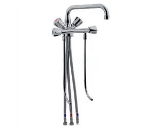 Kitchen tap, Water tap, Faucet - model "BRUSE" for 2 basins, low pressure