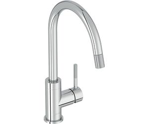Kitchen Tap with Pull Out Shower 360 Degree Swivel Spout Water and Energy Saving Knurled Handle for Perfect Grip Jacob DELAFON Edgar E23309-CP