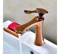Kitchen Taps Basin Faucets Deck Mounted Gold Tap Bathroom Water Faucet Mixer Carving on Handle Top Torneira Lavatório