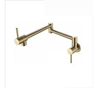 kitchen taps black golden single lever rotate folded wall mounted sink bathroom kitchen faucet 360 rotation faucet only cold water,brushed golden