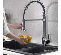 Kitchen Taps Faucet Chrome Brushed Pull Out Kitchen Faucet Two Mode Spout Spray and Stream Hot Cold Mixer Tap Crane Deck Bracket