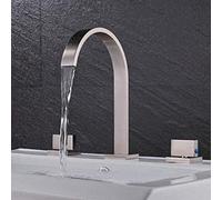 Kitchen Taps Faucet Modern Waterfall Spout Sink Faucet Double Handle Widespread Basin Mixer Tap Deck Mount Cold Hot Washington Ship Taps