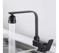 Kitchen Taps Inside Window Kitchen Sink Tap Hot and Cold Inward Opening Window Sink Faucet Folding Rotatable Kitchen Faucet Black-A LWX