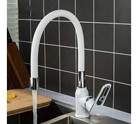 Kitchen Taps Sink Faucet Silica Gel Nose Pull Down Cold and Hot Water Mixer Deck Mounted Tap