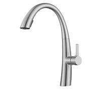 Kitchen Taps Swivels 360° Single Handle Kitchen Mixer Taps Modern Kitchen Sink Tap Stainless Steel Two Spray Function,for Kitchen Sink Hot Cold Water Tap (Brushed)