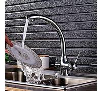 Kitchen Taps Tap Faucet Two Spout Work Together & Separate Seven Model Cold & Hot Mixer Chrome Finish