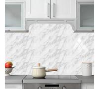 Kitchen Tile Stickers 10cm x 10cm Marble Stick on Tiles Tile Stickers for Bathroom Stick on Wall Tiles Backsplash for Kitchen Stick on Tiles Self-Adhesive Vinyl Home Decoration (10 Pieces)