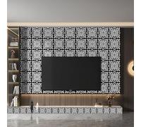 Kitchen Tile Stickers 30X30 Black White Stick on Wall Tiles Adhesive, Splashbacks for Walls Vinyl Waterproof Oil Proof Home Decor