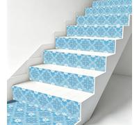 Kitchen Tile Stickers 30X30 Blue Pattern Stick on Wall Tiles Adhesive, Splashbacks for Walls Vinyl Waterproof Oil Proof Home Decor