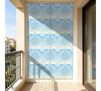 Kitchen Tile Stickers 30X30 Light Blue Pattern Stick on Wall Tiles Adhesive, Splashbacks for Walls Vinyl Waterproof Oil Proof Home Decor