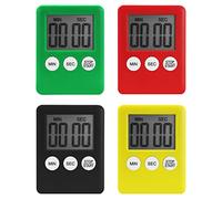 Kitchen Timer 4 PCS,Digital Minute Countdown Timer,4 Color Stopwatch Magnetic Time Timer Alarm Clock For Kitchen Cooking Classroom Gym Study Teeth Cleaning Kids Children