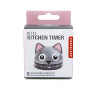 Kikkerland KT44 Kitchen Timer CAT, Steel, Grey