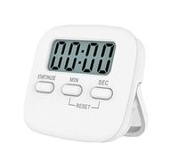 Kitchen Timer, INRIGOROUS Digital Kitchen Timer Magnetic Countdown Stopwatch Timer With Loud Alarm, Big Digit, Back Stand, Hanging Hole for Cooking, Shower, Bathroom, Kids, Teacher (White, 1)
