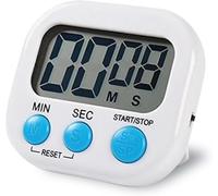 Kitchen Timer - Kitchen Timers for Cooking - Digital Countdown Timer Clock with Magnetic Back - Stand Up or Hang- Cook Your Food Perfectly - Electronic Oven Clock - Loud Alarm (White)