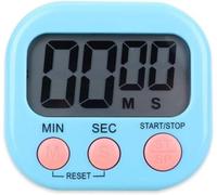 Kitchen Timer, Magnetic Digital Count up&Count down Kitchen Timers for Cooking, Large LCD Screen Clock Alarm Electronic Memory Smart Egg Timers for Cooking Boiling Eggs Toothbursh & more (Blue)