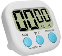 Kitchen Timer, Magnetic Digital Count up&Count down Kitchen Timers for Cooking, Large LCD Screen Clock Alarm Electronic Memory Smart Egg Timers for Cooking Boiling Eggs Toothbursh & more (White)