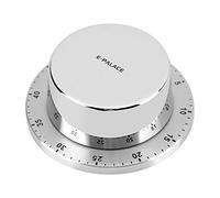 Kitchen Timer, Manual Kitchen Timer with Magnetic Base,Mechanical Timer Stainless Countdown Timer Kitchen Reminder(Silver)