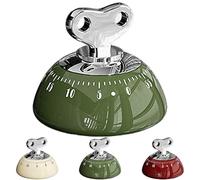Kitchen Timer Mechanical,2.99×2.99×2.55 In Magnetic Timer,60 Minute Countdown Visual Timer&15 Second Reminder,Classic Kitchen Timers for Cooking,Home & Office（ABS Body, Magnetic Backing） (Green)