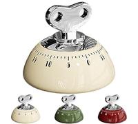 Kitchen Timer Mechanical,2.99×2.99×2.55 In Magnetic Timer,60 Minute Countdown Visual Timer&15 Second Reminder,Classic Kitchen Timers for Cooking,Home & Office(ABS Body, Magnetic Backing) (Yellow)