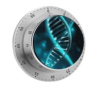 Kitchen Timer Science Gene Strand Printed Cooking Timer Clock with Loud Alarm No Batteries Required Wind for Cooking Baking