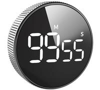 Kitchen Timers,Digital Classroom Timer for Kids, Large Magnetic LED Countdown Timer with Constant Light Function for classrooms, Quiet for Children and Teachers (Silver)