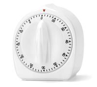 Kitchen Timers for Cooking, 60 Minute Wind Up - Chef Cooking Timer with Loud Alarm,100% Mechanical Desk Timer -No Batteries Required - Manual Countdown timers for Home, Study and Cooking (White)