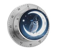 Kitchen Timers for Cooking Magic - Hat Owl Visual Timer Stainless Steel Magnetic Kitchen Timer with Alarm Cooking Timers for Baking, Exercise, Sports, Study & Outdoor Use