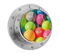 Kitchen Timers for Cooking Pickleball Balls Colors Visual Timer Stainless Steel Magnetic Kitchen Timer with Alarm Cooking Timers for Baking, Exercise, Sports, Study & Outdoor Use