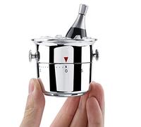 Kitchen Timers Manual, Bucket Shaped Cooking Baking Countdown Alarm Egg Timer Stainless Steel Mechanical Rotating Alarm with 60 Minutes Wind up Timer Time Reminder Kitchen Gadgets