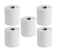 Kitchen Tissue Paper Rolls - 2 Ply, 300 Sheets of 8 x 8“ Inches (20 x 20 CM), 40 GSM Per Sheet, 60 Metre Strong Absorbent Paper Towel White Centerfeed Roll (5 Rolls - 1500 Sheets)
