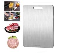 Kitchen Titanium Chopping Board, Kitchen Pure Titanium Cutting Board, Double-Sided Food Grade Meat Cutting Boards, Surface Hygiene & Durability(29 * 20cm/11.4 * 7.9in)