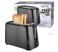 Kitchen Toaster Toastie Maker - Pop Up, Cool Touch 6 Settings | Bagel Toast Kitchenware Appliance, Household 2 Slice 4 Slice Bread Waffles, Crumpets | Multi Purpose Toasting (2 Slice Black)
