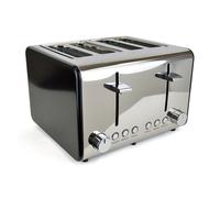 Kitchen Toaster Wide Slot 4 Slice 1800W - Stainless Steel