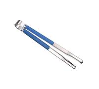 Kitchen Tongs 10 Inch Kitchen Tongs Stainless Steel Barbecue Grill Meat Clip Non-Slip Cooking Tweezers Buffet Salad Steak Clamp Utensils(Blue)