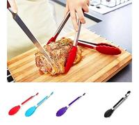 Kitchen Tongs 1PC Kitchen Tongs Barbecue Clip Cooking Salad Bread Serving BBQ Grilling Accessories(Blue 1PCS)