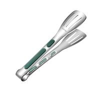 Kitchen Tongs 1pc Non Slip Stainless Steel Kitchen Tongs Meat Salad Bread Clip Cooking Tools Accessories(1pc 9inch)