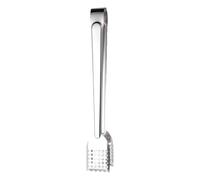 Kitchen Tongs, Sausage Tongs, Serving Tool, Stainless Steel Build, Square Head Grip, Ideal for Kitchen Buffet Wedding BBQ Use, 8.66x1.38 Inches, Silver Color, 1 Piece