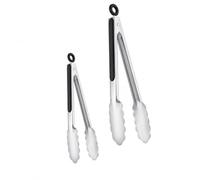 Kitchen Tongs Set, 2 Pcs Stainless Steel Cooking Tongs Set 9" and 12"