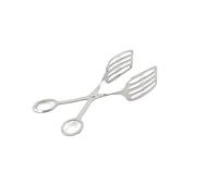 Kitchen Tongs with Slots - for Serving Food and Pastry Luxury - 18 cm - Made of Stainless Steel - 6 x 4.5 cm - Hostelnovo