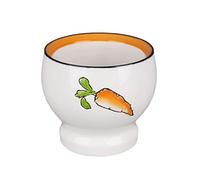 Kitchen Tool White Porcelain Mortar and Pestle Set, Household Ceramic Pill Crusher, Spice Herb Grinder, with Wooden and Carrot Pattern Decoration Comfortable and Easy to use(Large)